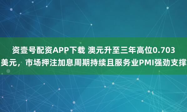 资壹号配资APP下载 澳元升至三年高位0.703美元，市场押注加息周期持续且服务业PMI强劲支撑